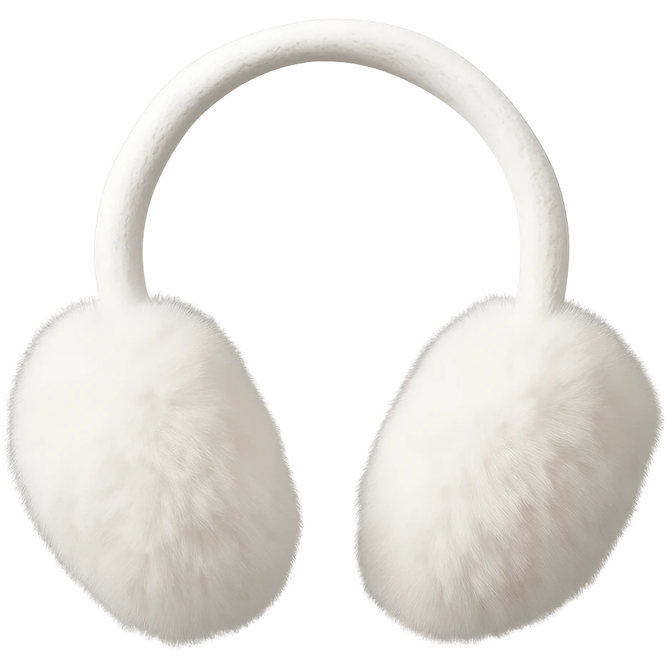 white fluffy earmuffs emoji