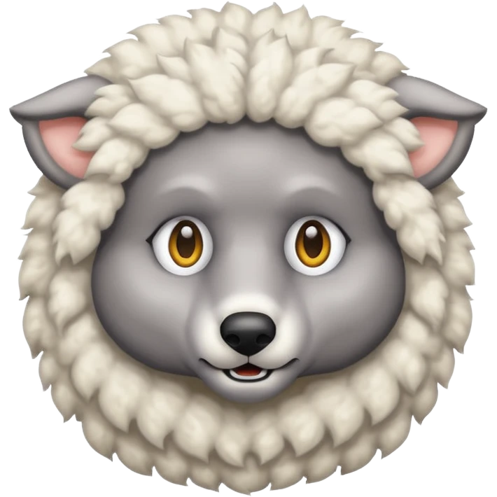 Wolf in sheep clothing 🐺 🐑 emoji