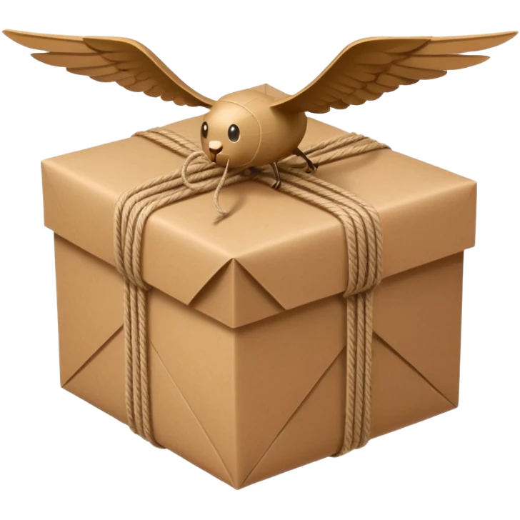 Flying package emoji