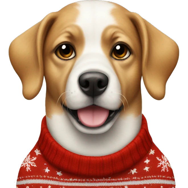 dog in christmas jumper emoji