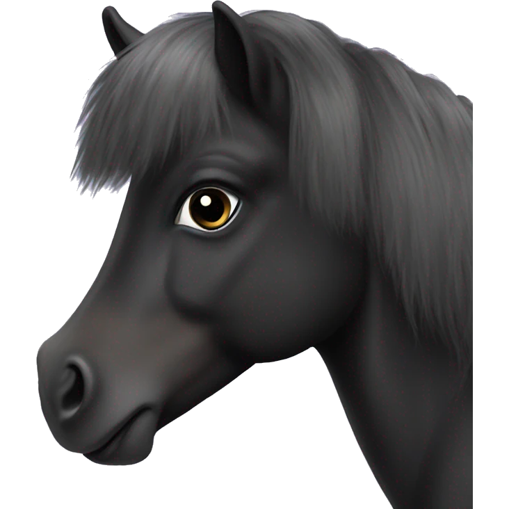 Little black shetland pony emoji