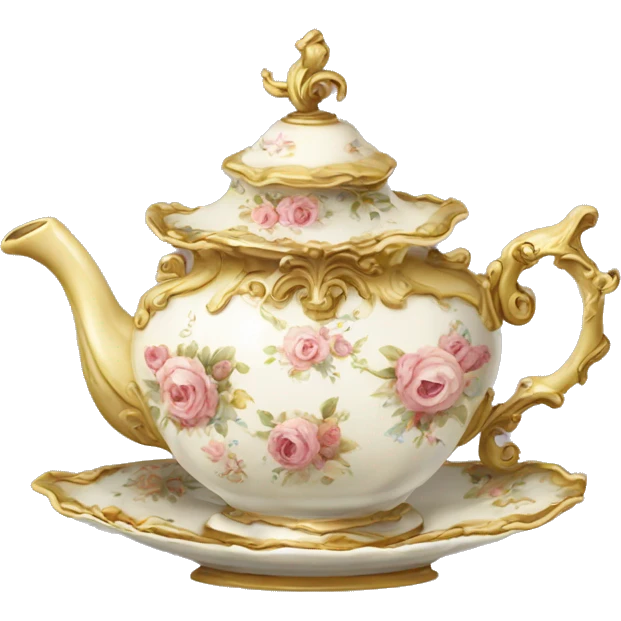 Rococo tea set emoji