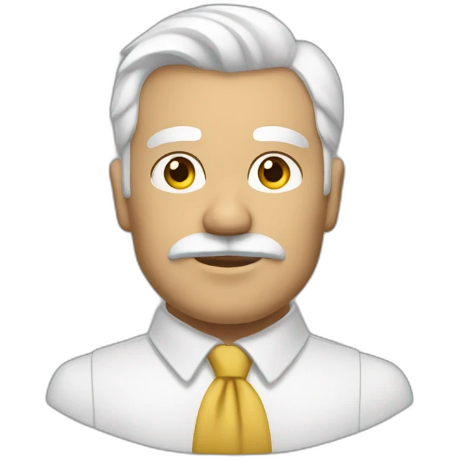 Hombre mayor blanco calvo emoji