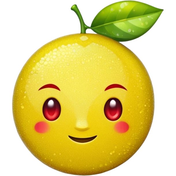 red glitter lemon emoji