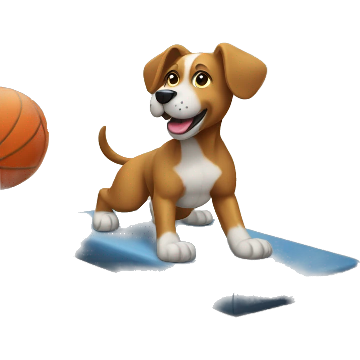 Dog working out emoji