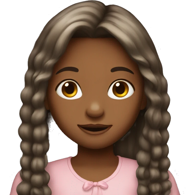 girl Child long hair emoji