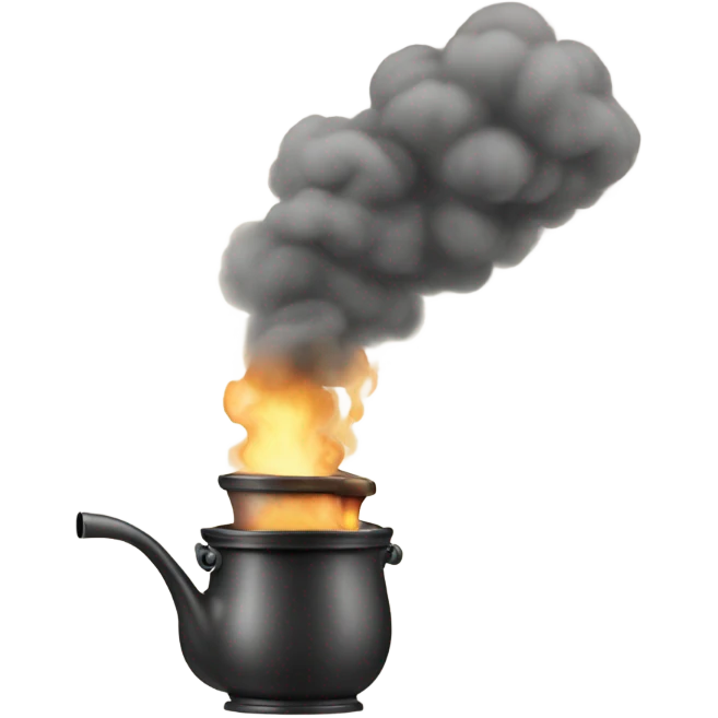 Steaming hot pipe emoji