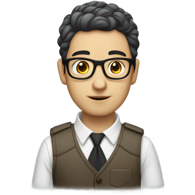 nerd with birds white skin emoji