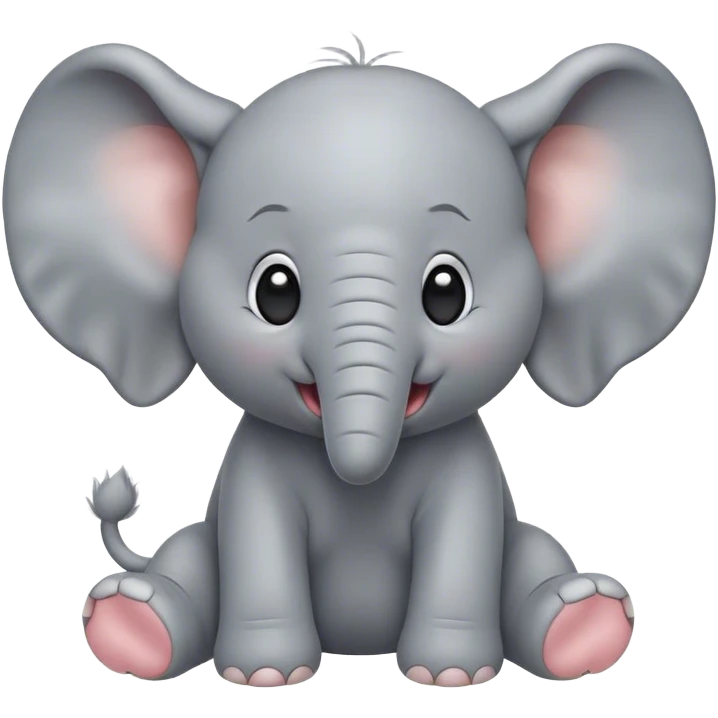 Cinematic Cute Yawning Baby Elephant Portrait Emoji, Head tilted slightly with a dramatic, wide-open yawn, showcasing a soft, downy gray hide with oversized drooping ears, round eyes barely open in drowsy contentment, Simplified yet irresistibly adorable features, highly detailed, glowing with a soft, cozy glow, high shine, relaxed yet expressive, stylized with a touch of gentle whimsy, bright and endearing, soft glowing outline, capturing the essence of a sleepy yet affectionate baby elephant, so drowsy it feels like it could stretch out of the screen and curl up for a nap! emoji