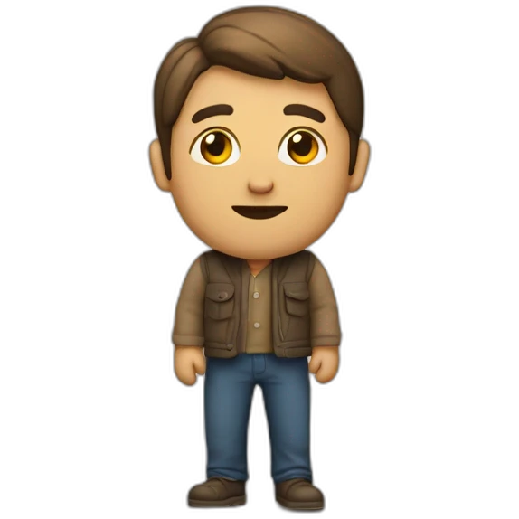 homme qui tient un beschrelle emoji