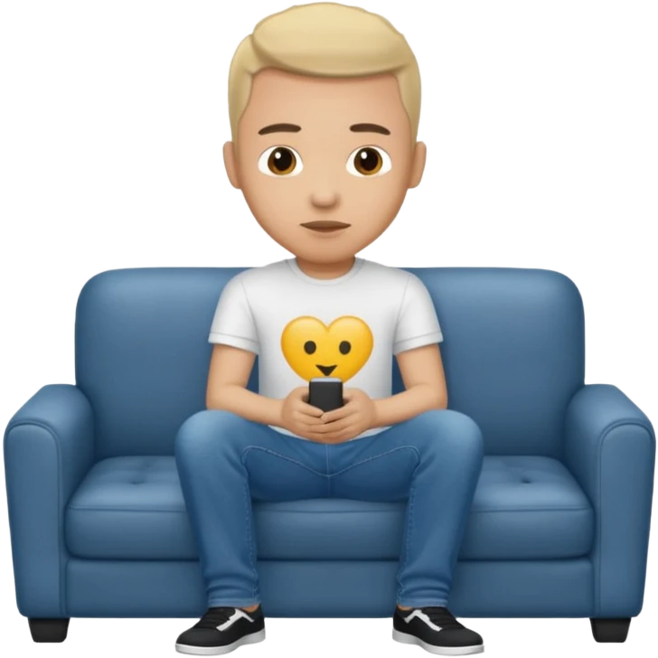 Man set on the couch  emoji