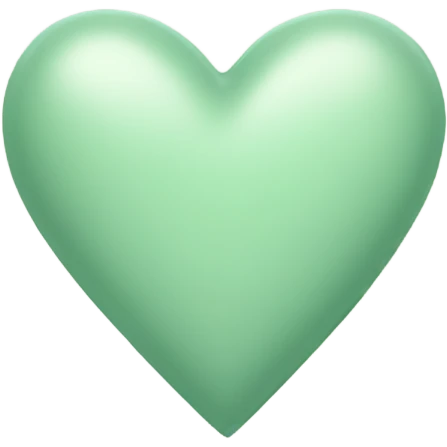 Light sage green heart emoji
