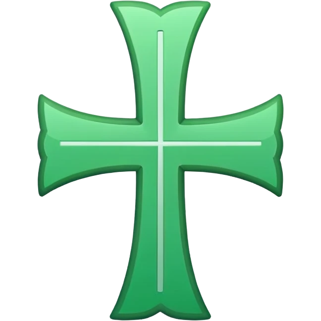 change the red cross emoji color to only green cross color emoji