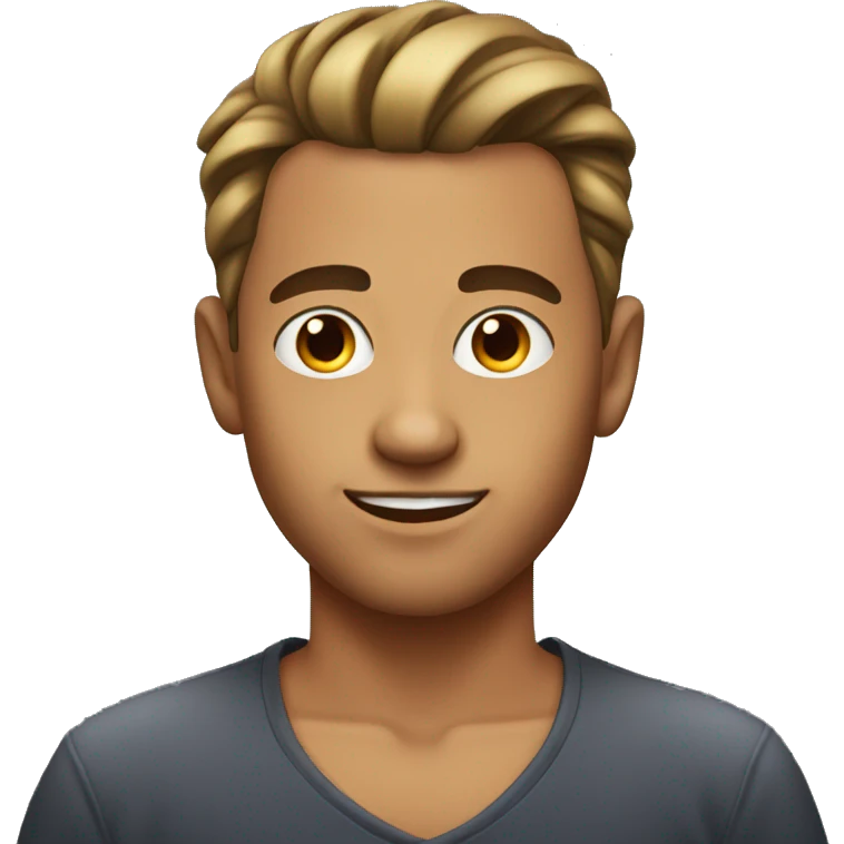 Slick back hair boy  emoji