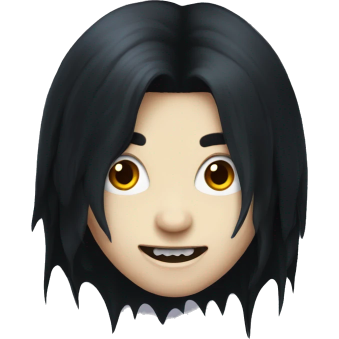 Long black haired pale vampire  emoji