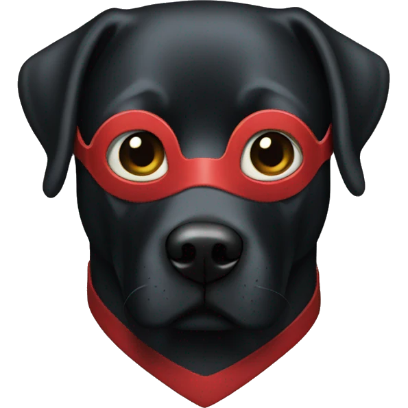 black lab superhero mask emoji