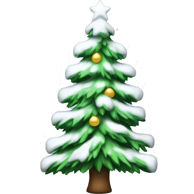 Snowy Christmas tree emoji