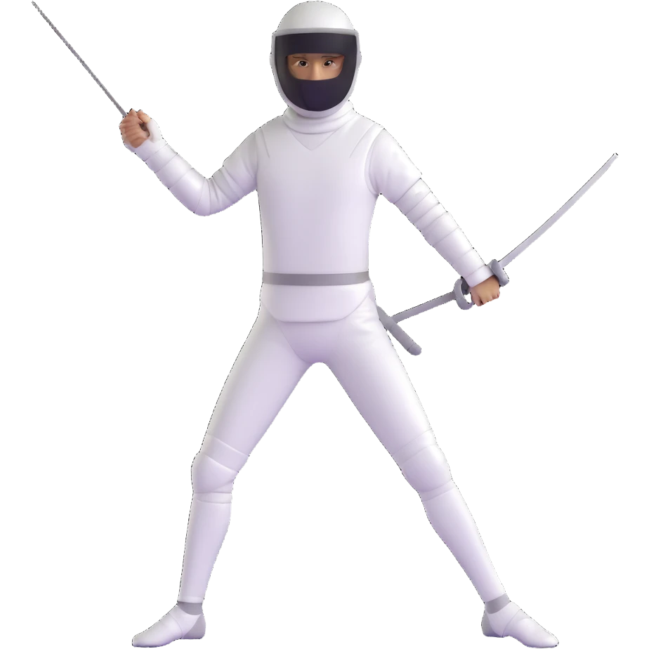 fencer standing in a relaxed pose emoji