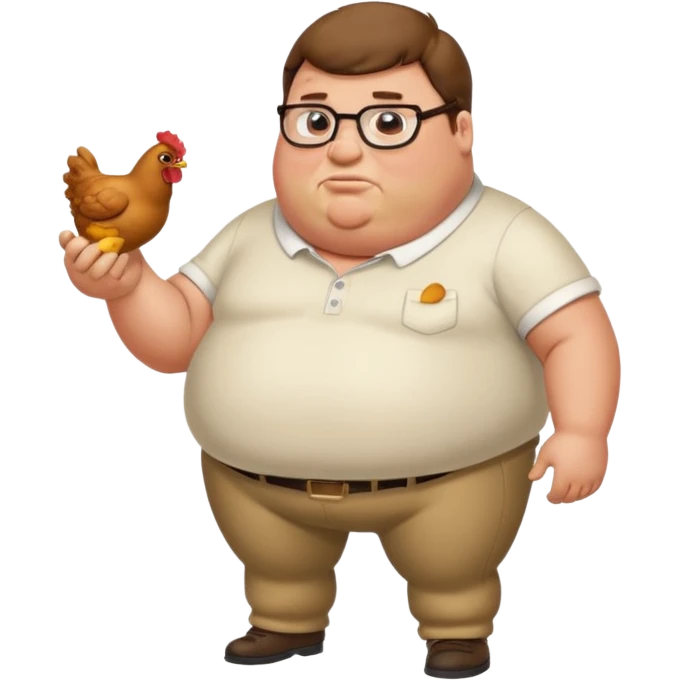 can you do  Peter Griffin stand and eat chicken thighs emoji