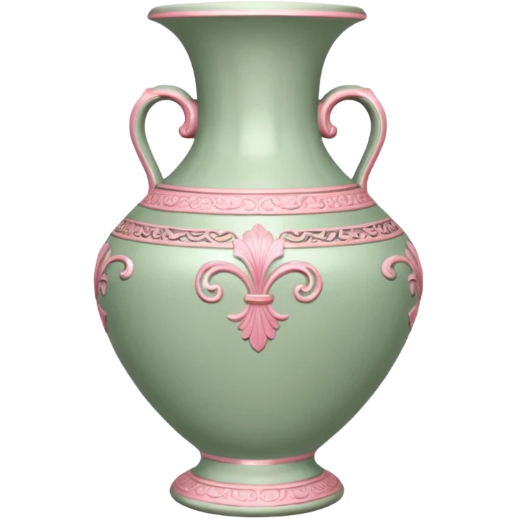 A vintage vase in sage and pink color emoji