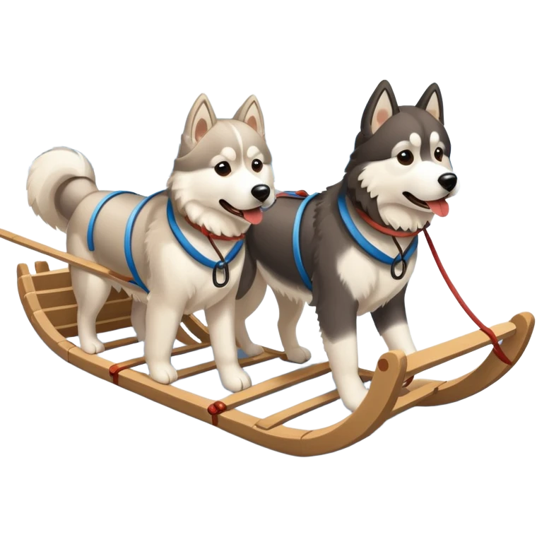 Dog sled emoji
