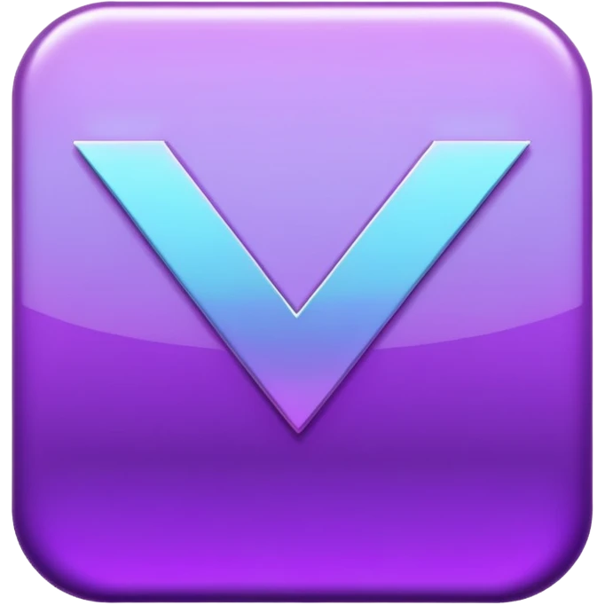 holographic purple checkmark symbol emoji