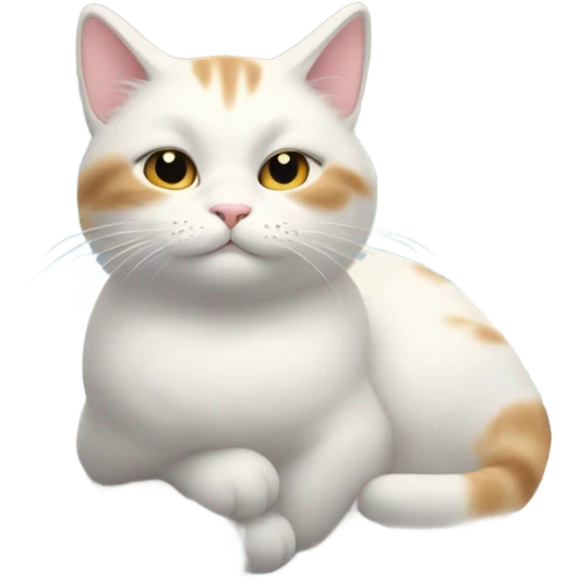 cat in a meditative pose sits above the clouds emoji