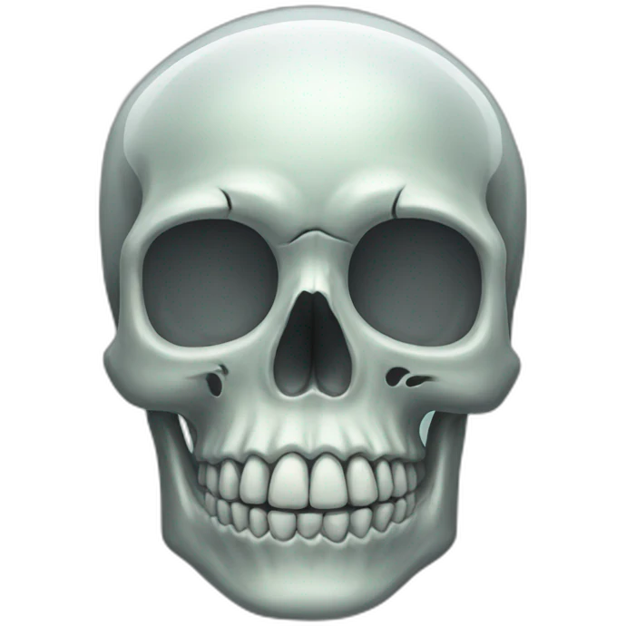 glass skull emoji