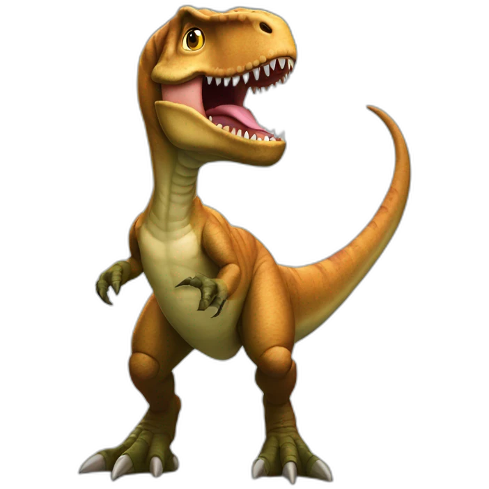 un t-rex qui se maquille emoji