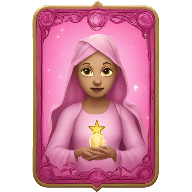 Pink tarot card emoji