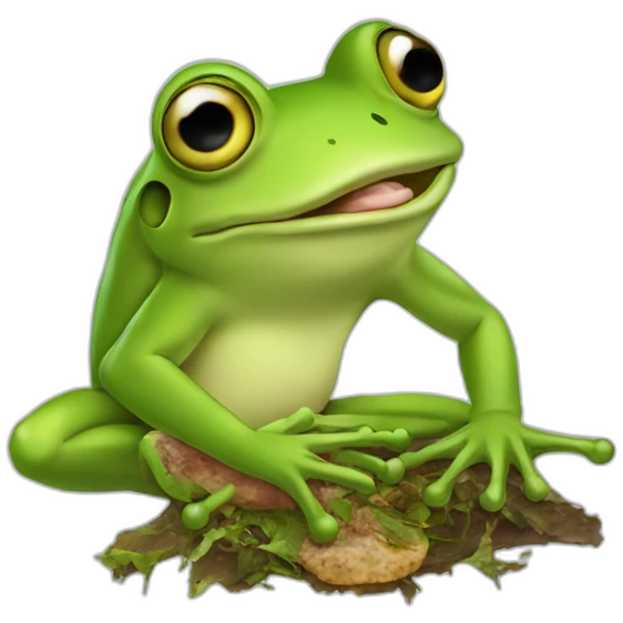 frog eating all sorts of rotten things emoji