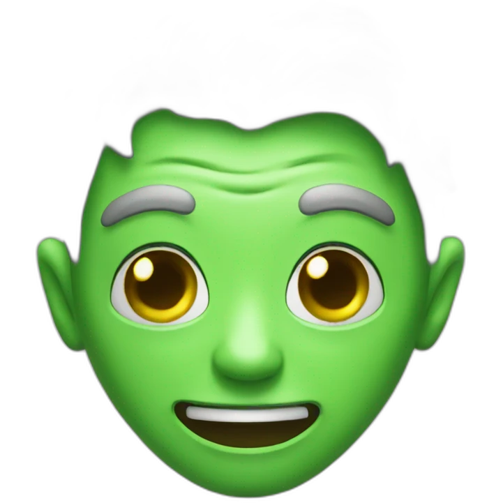 Friendly green plasma ghoul emoji