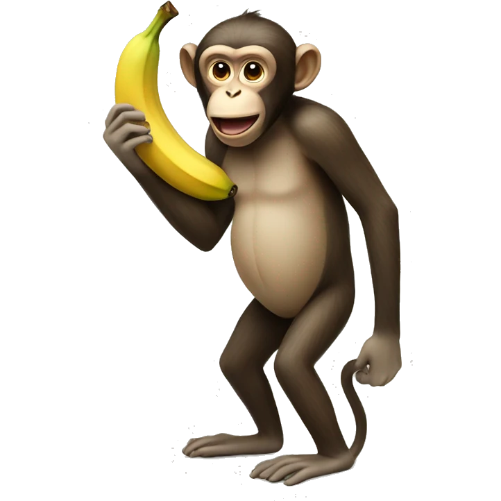 monkey eating a banana emoji