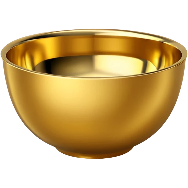 shiny gold bowl, top view emoji