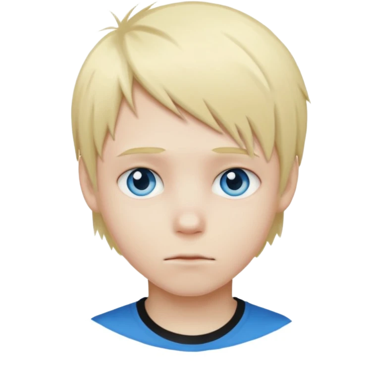 boy with blonde hair emo and blue eyes emoji