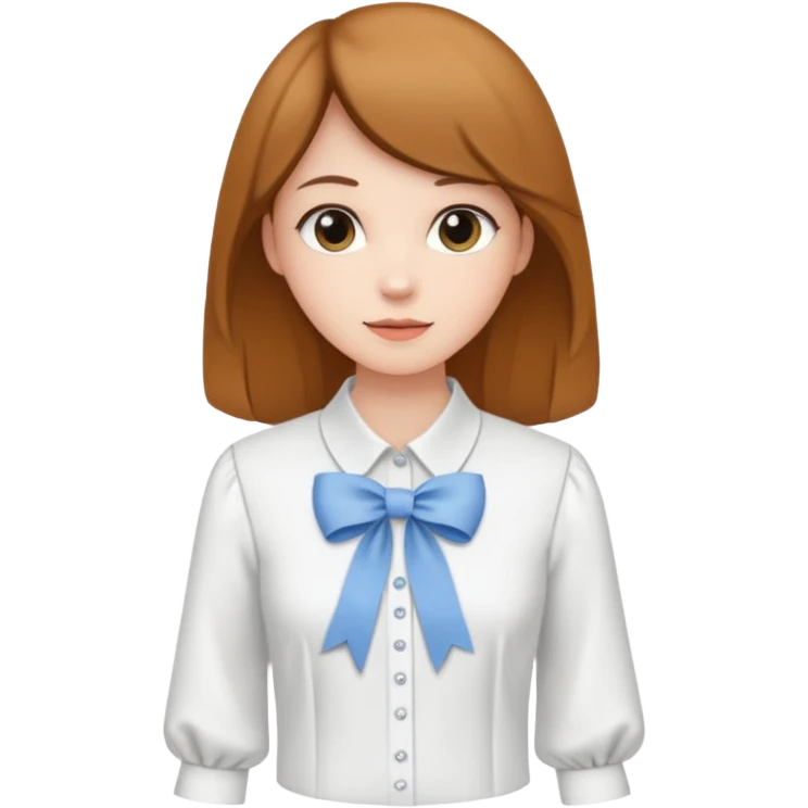 ehite blouse with ribbon emoji