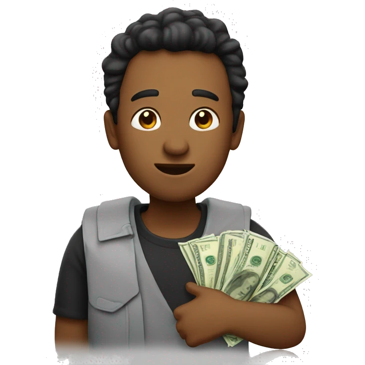 Thef holding money bag emoji
