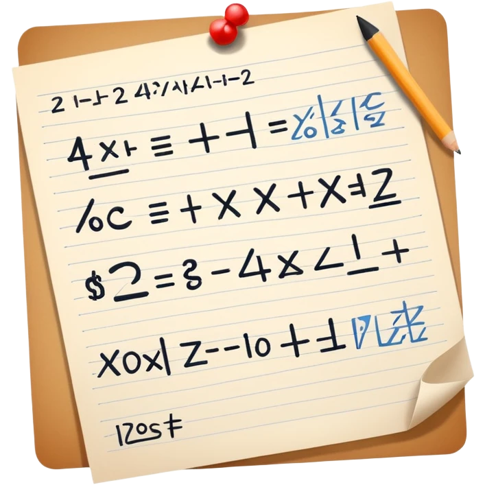 A paper with mathematics equations on it emoji