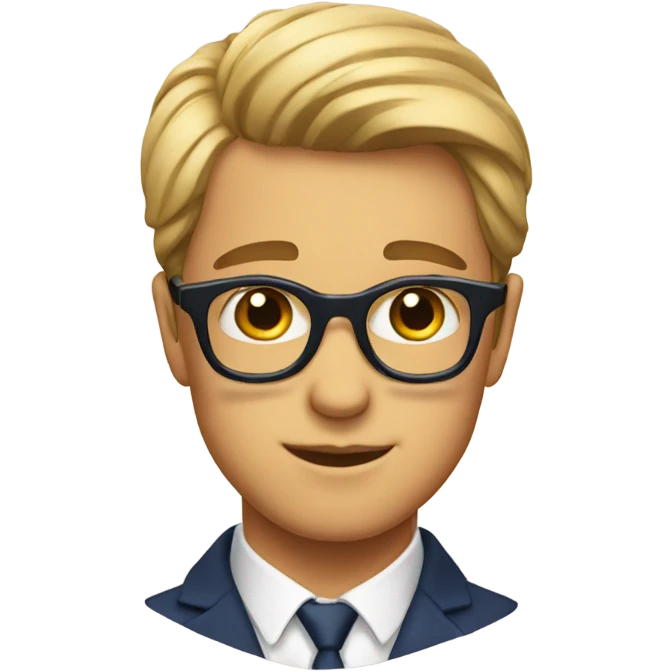 Preppy face emoji