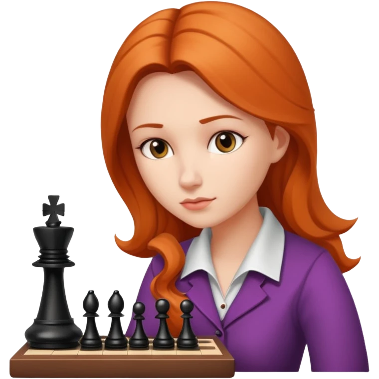 female chess player queens gambit emoji