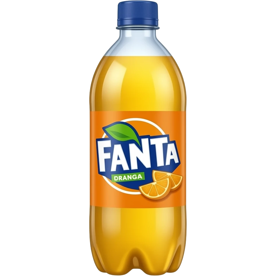 Fanta Orange soda in a bottle emoji
