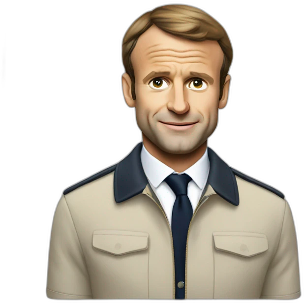Emmanuel macron wearing polo emoji