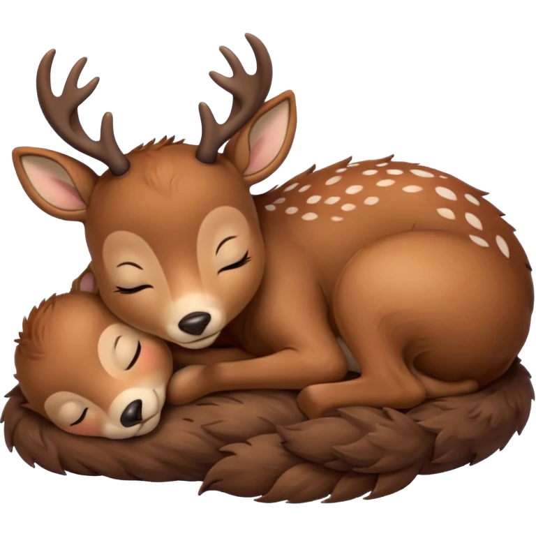Cute deer sleeping emoji