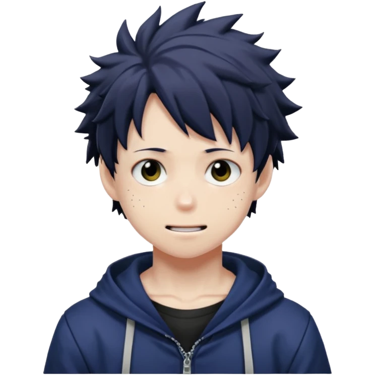 dabi from my hero academia with a cute expression emoji