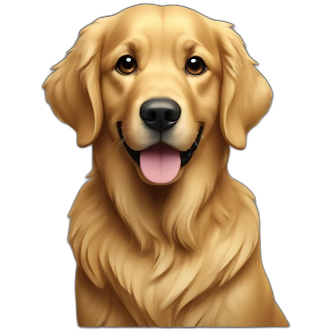 Golden retriever noir emoji