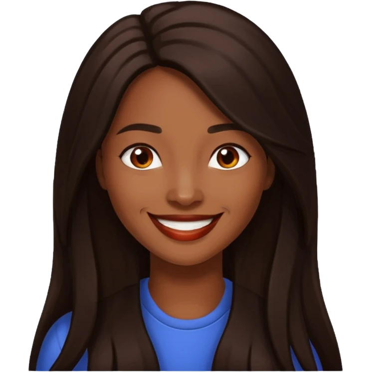 Rozonda Chilli Thomas with dark brown long hair emoji