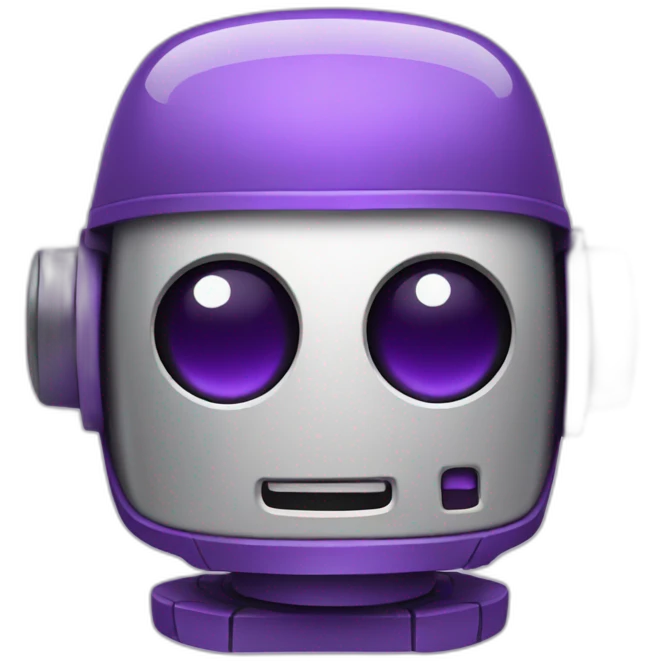 a purple robot emoji