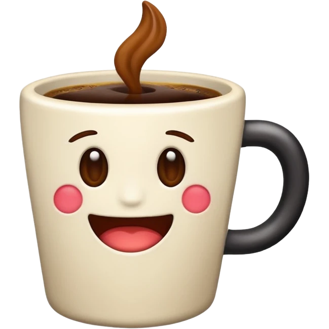 Um emoji de xícara de café, no modelo emoji da apple  emoji