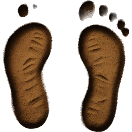 pair of shoeprints in the dirt emoji