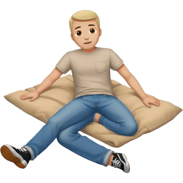 a man laying on ground emoji